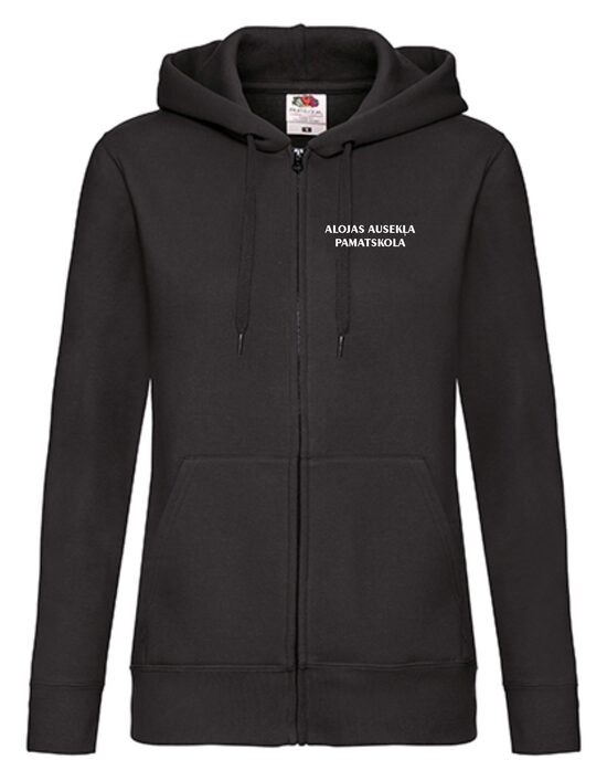 Sieviešu Premium džemperis ar rāvējslēdzēju ar AAP izšuvumu